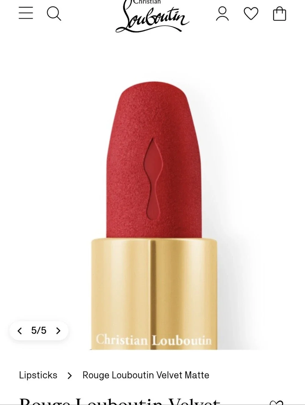 Christian Louboutin Rouge Louboutin Velvet Matte Lipstick  Red Dramadouce 005M